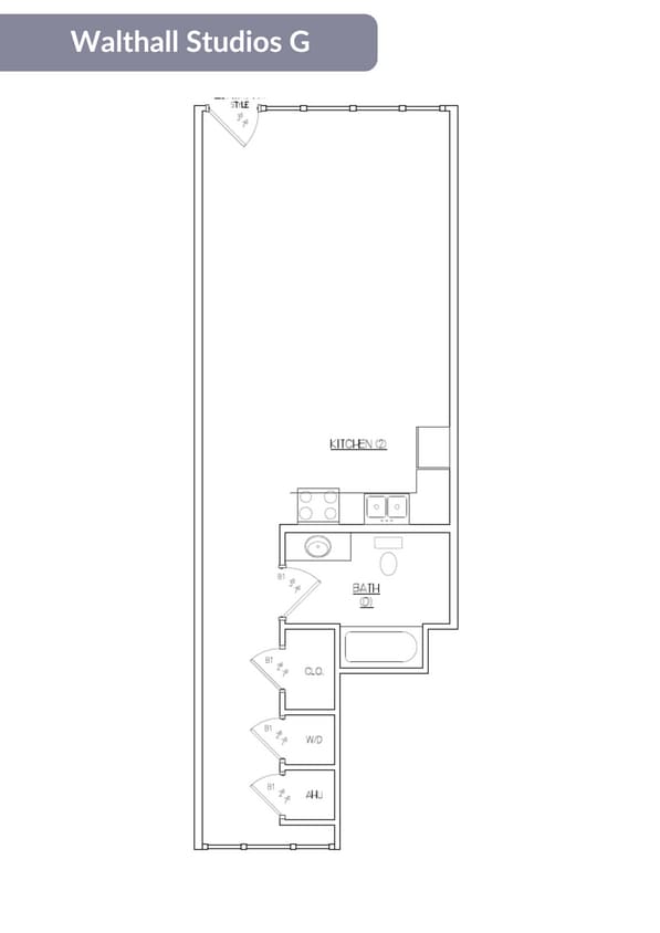 Floor Plan - Walthall Studio G