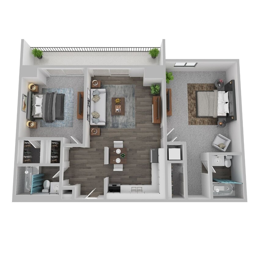 Floor Plan - Two Bedroom Split