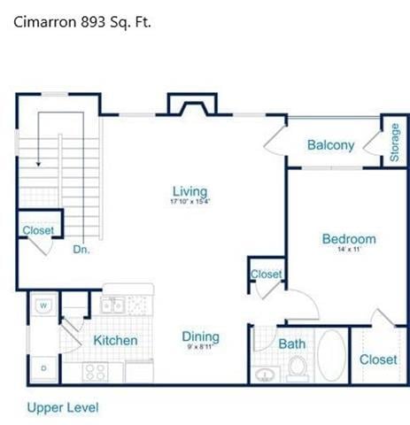 Floor Plan - A1D -  Cimarron (Upper)