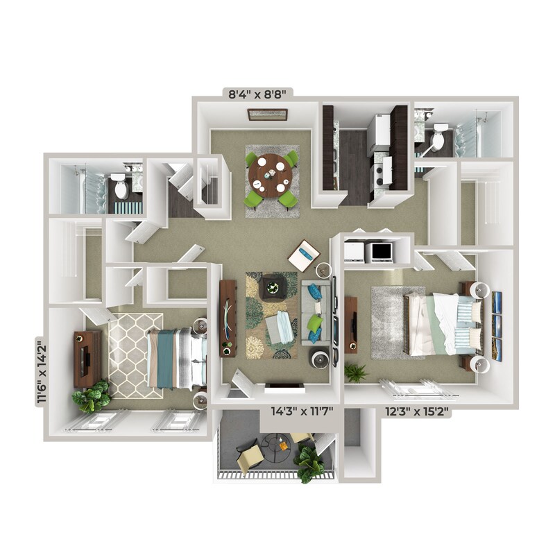 Floor Plan - B3 - Hawthorne