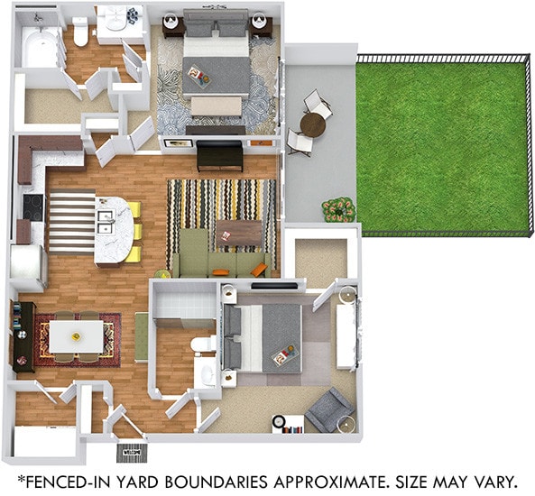 Floor Plan - The Sage with Fenced-In Yard