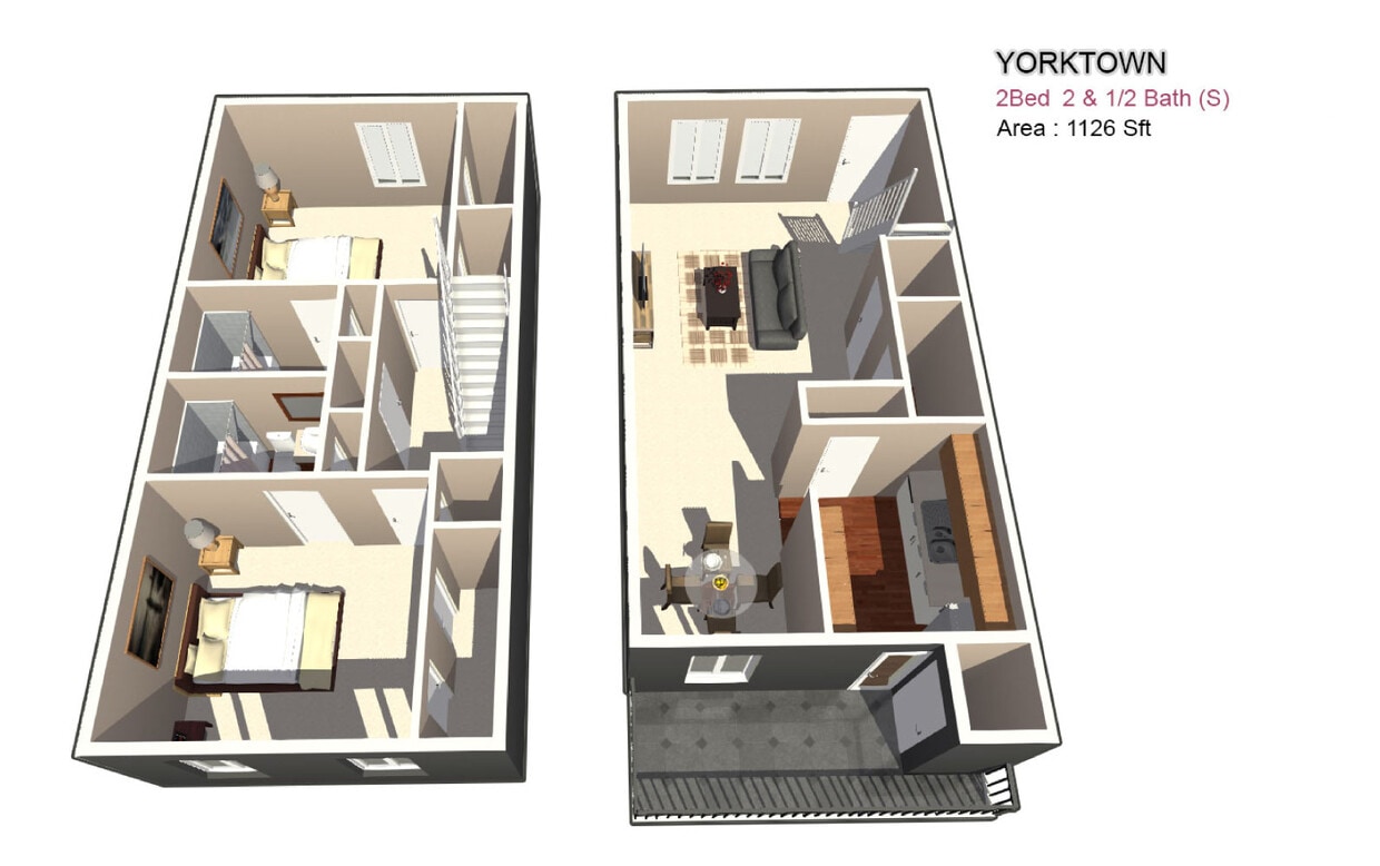 Two Bed / Two and a Half Bath - Townhome - Two Bed / Two and a Half Bath - Townhome