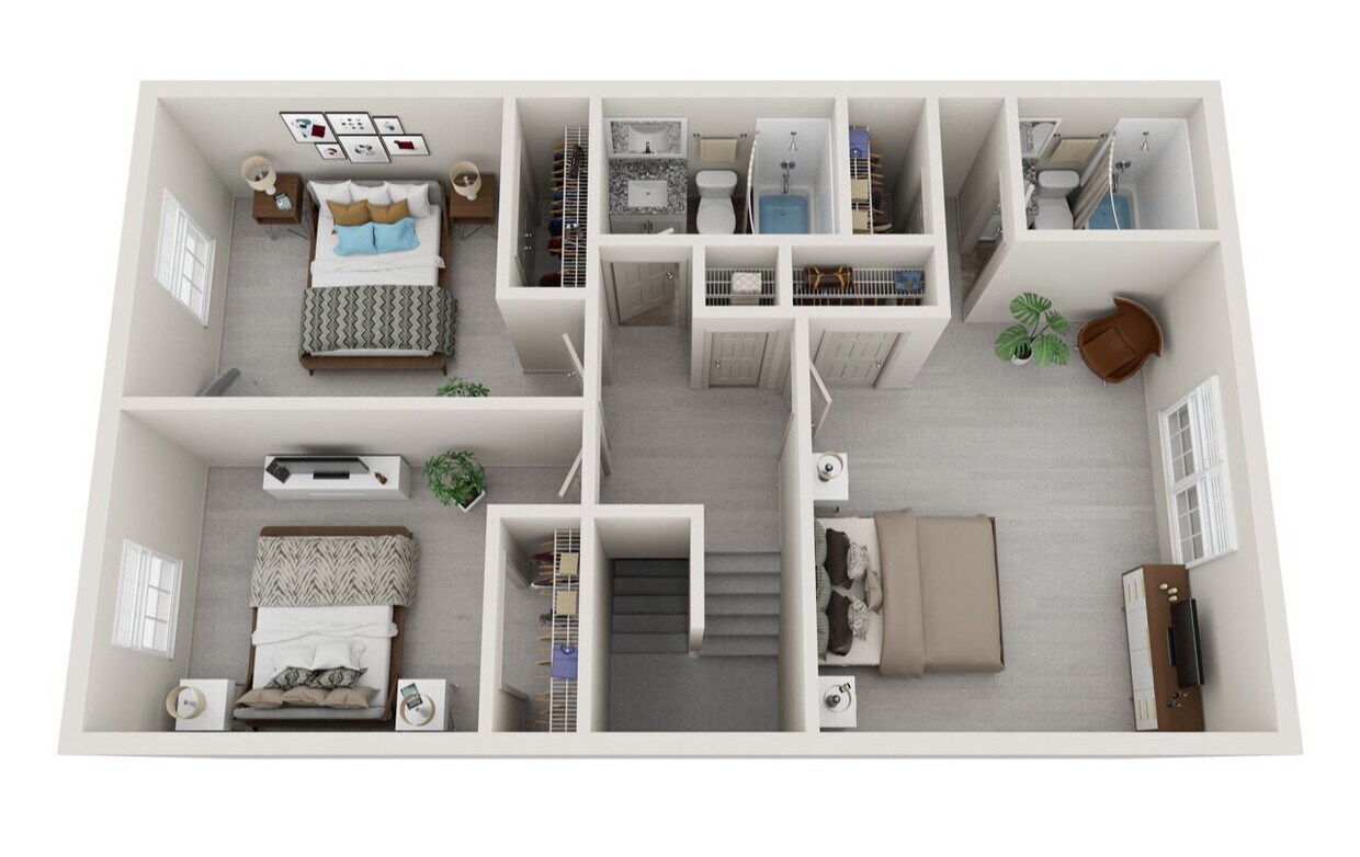 Floor Plan - 3 Bed 2.5 Bath