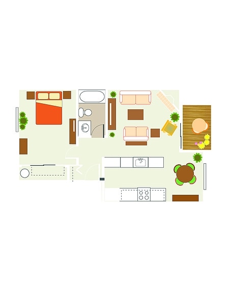 1 Bedroom/ 1 Bath - 1 Bed, 1 Bath