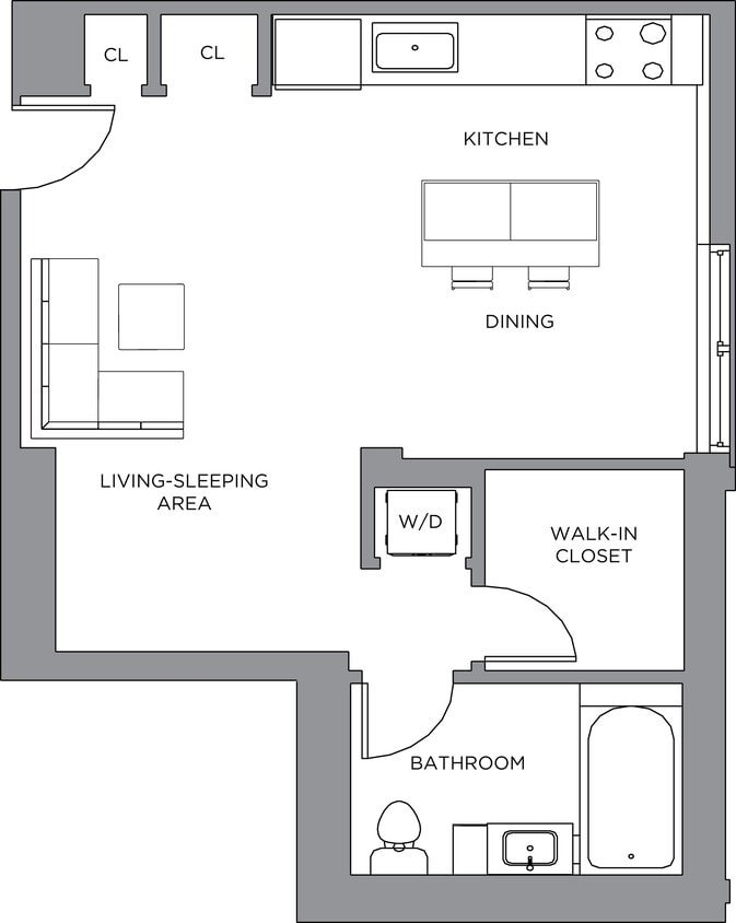 Floor Plan - Studio-600