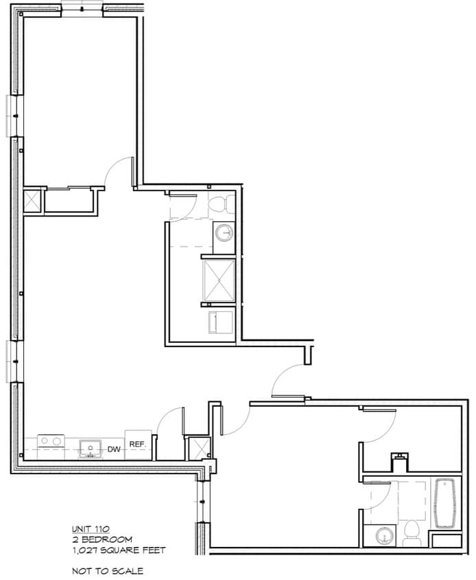 Floor Plan - 2 Bed 2 Bath 110
