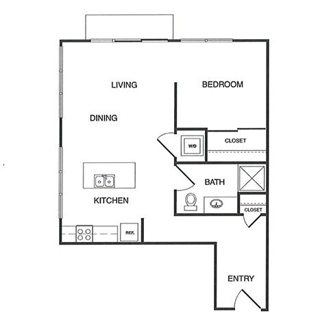 Floor Plan - 1x1 B