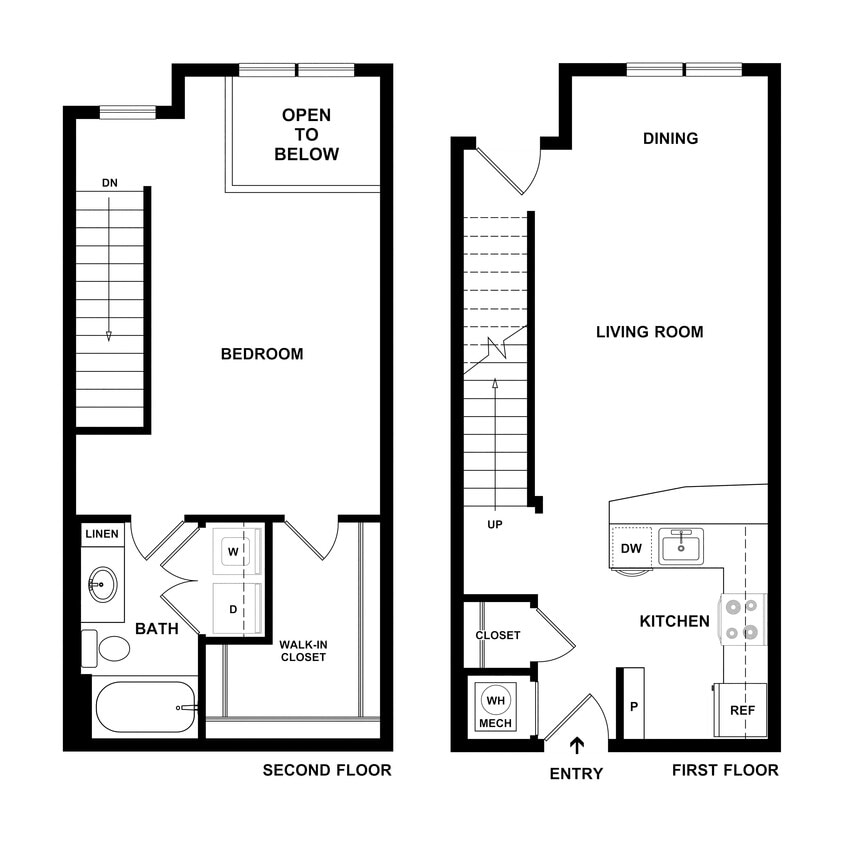 Floor Plan - 1bdrm TH Renovated