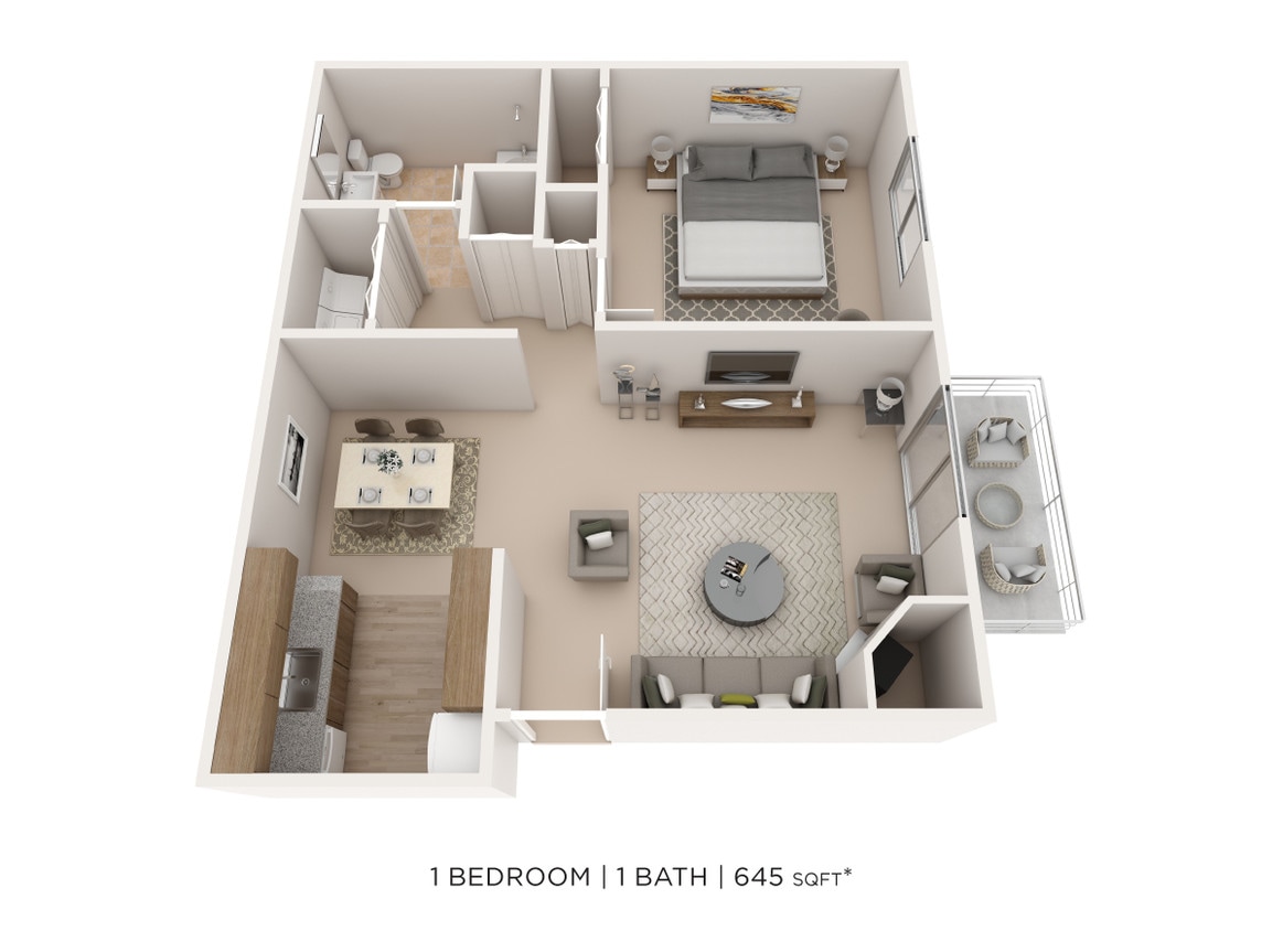 Floor Plan - One Bedroom