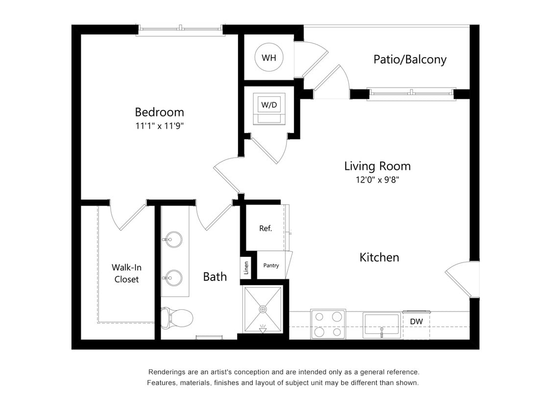 Floor Plan - 1 Bedroom A