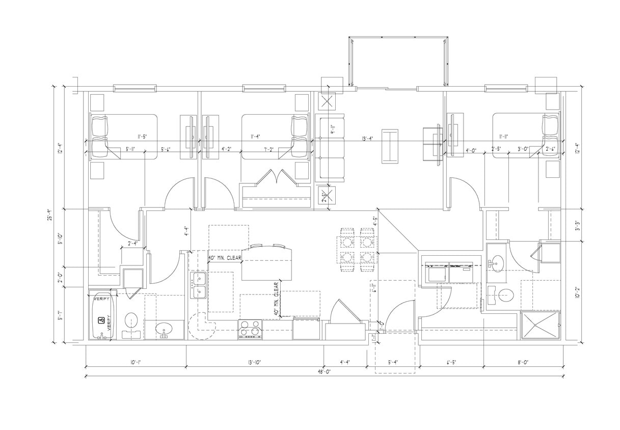 Floor Plan - Three Bedroom Two Bathroom