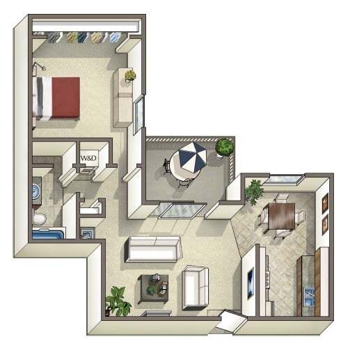 Floor Plan - 1x1 B