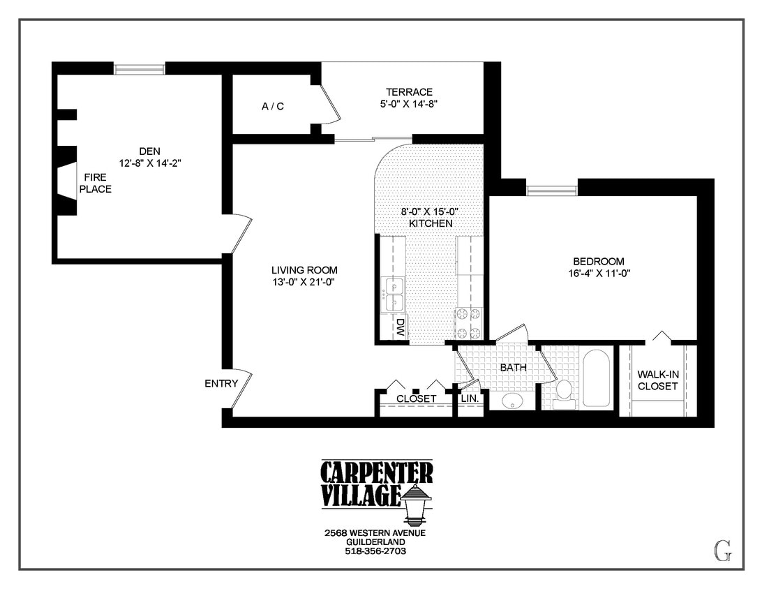 1 Bedroom, 1 Bath - G-C