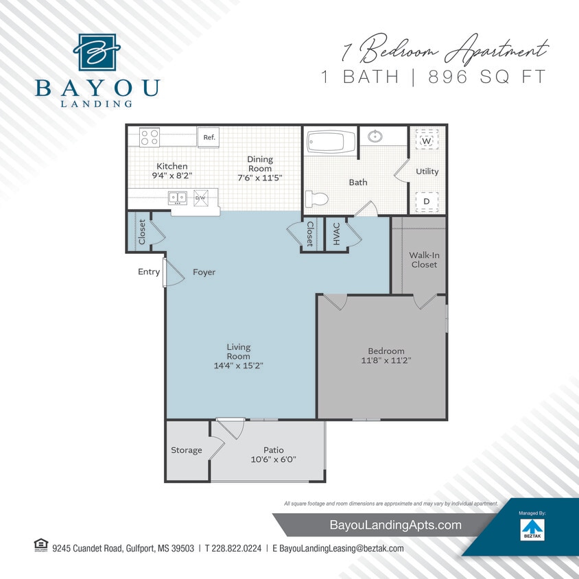 Floor Plan - 1 Bedroom