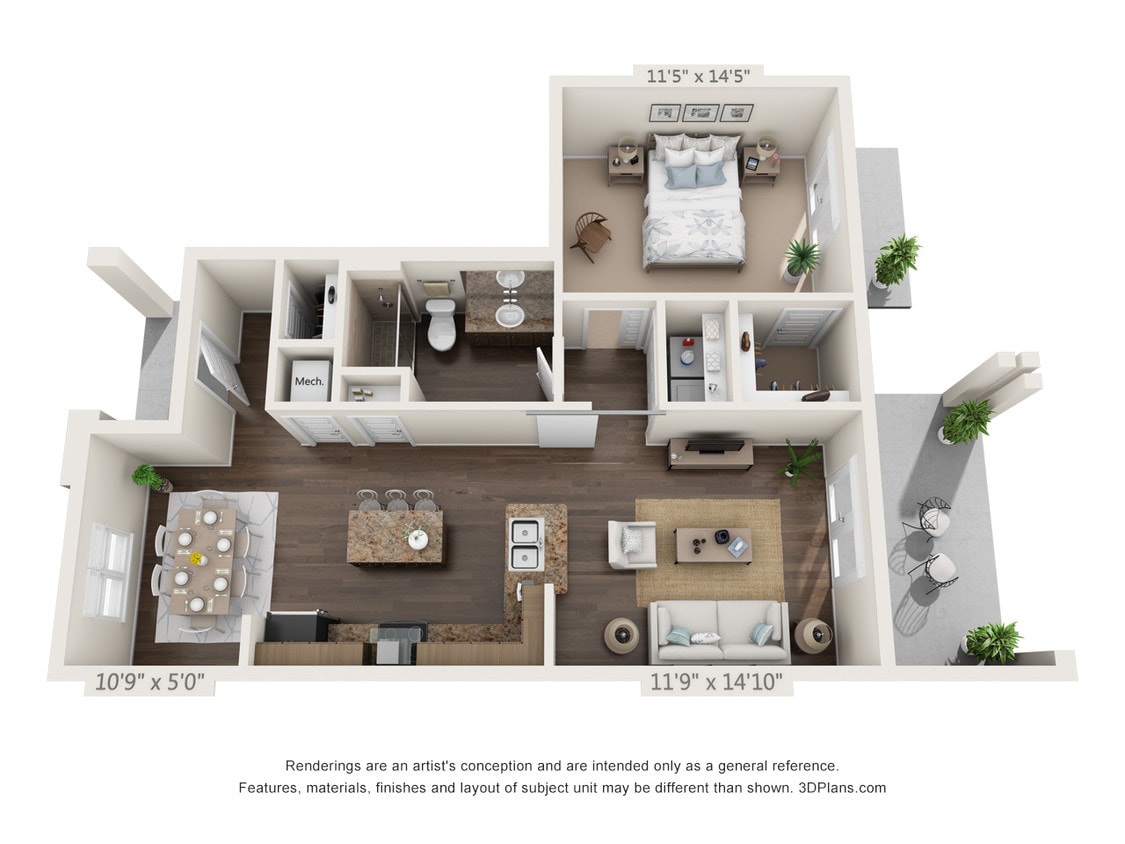 Floor Plan - The Double Porch Suite