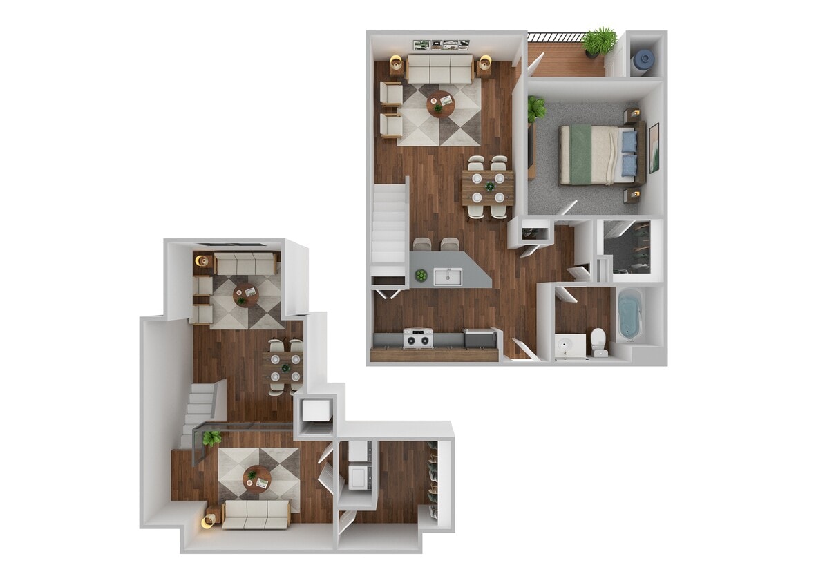 Floor Plan - One Bedroom One Bathroom with Loft