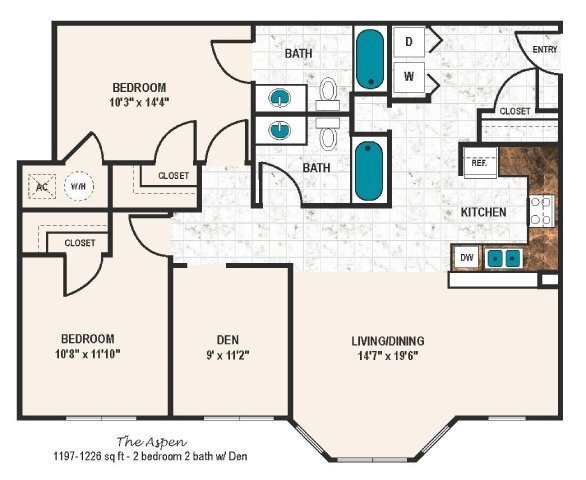 Floor Plan - Aspen with Den