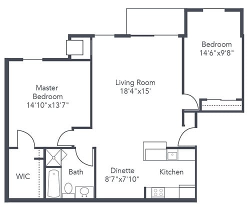 2BR/1BA - The Orchard