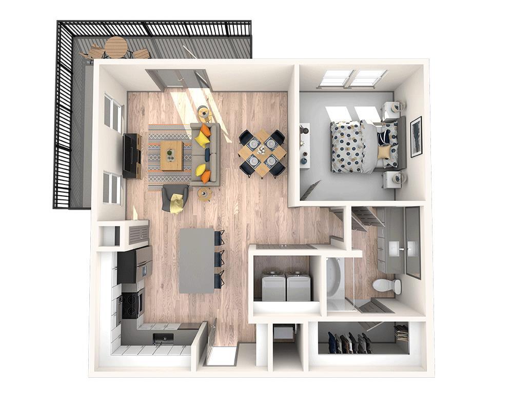 Floor Plan - One Bedroom A1G
