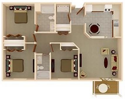 Floor Plan - 3 Bedroom 2 Bathroom