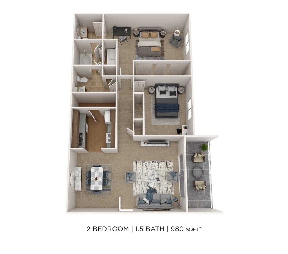 Floor Plan - Two Bedroom