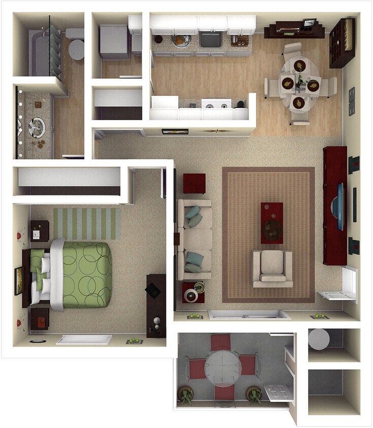 Residence 2 1x1 701 sqft (1) - 1x1 - Large