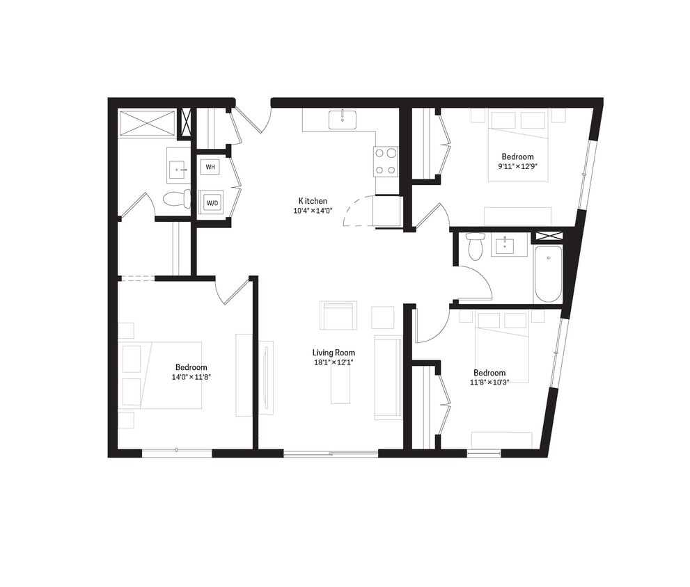 Floor Plan - Three Bedroom