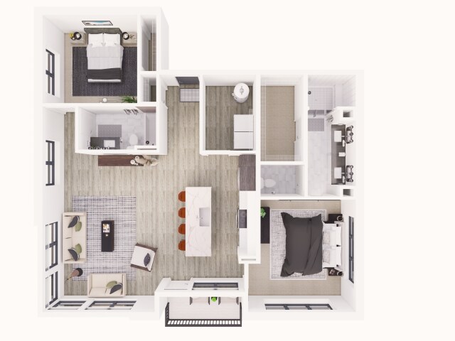 Floorplan F 1327 sqft - F2