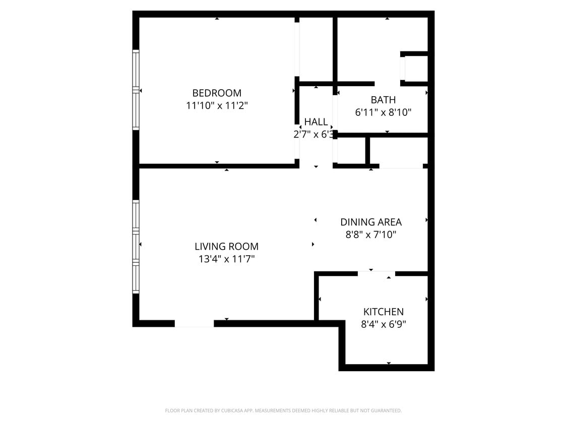 Floor Plan - 1 Bed 1 Bath