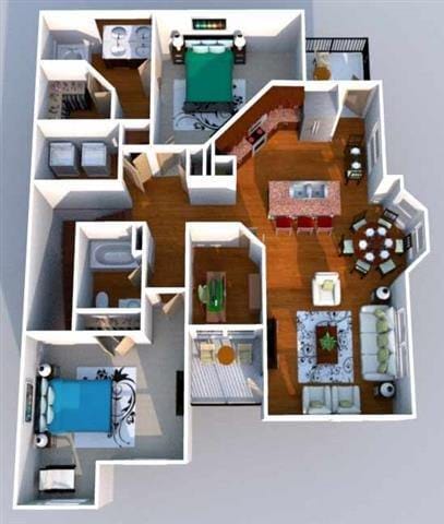 Floor Plan - Shalimar w/ 2-Car Garage