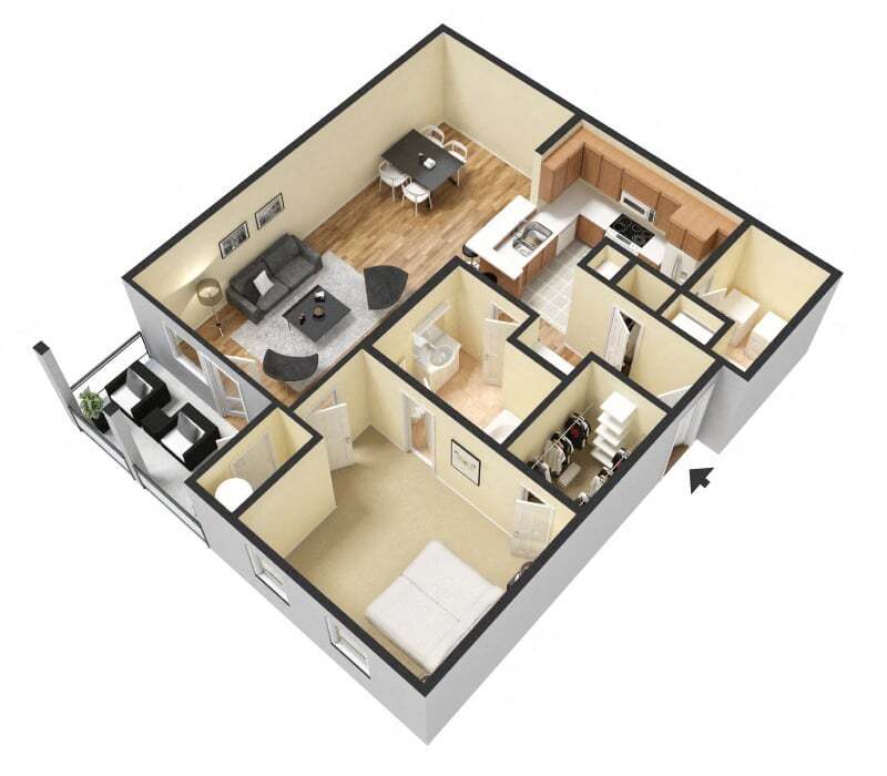 Floor Plan - A1 (Furnished)