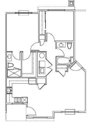 Floor Plan - Two Bedroom Two Bath