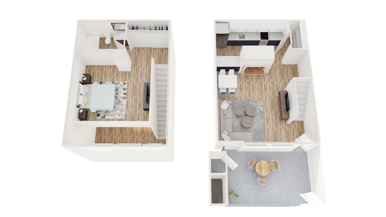 Floor Plan - 1x1 Loft-Reno
