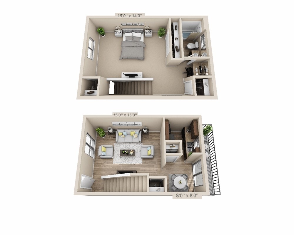 Floor Plan - One Bedroom A1ATAW