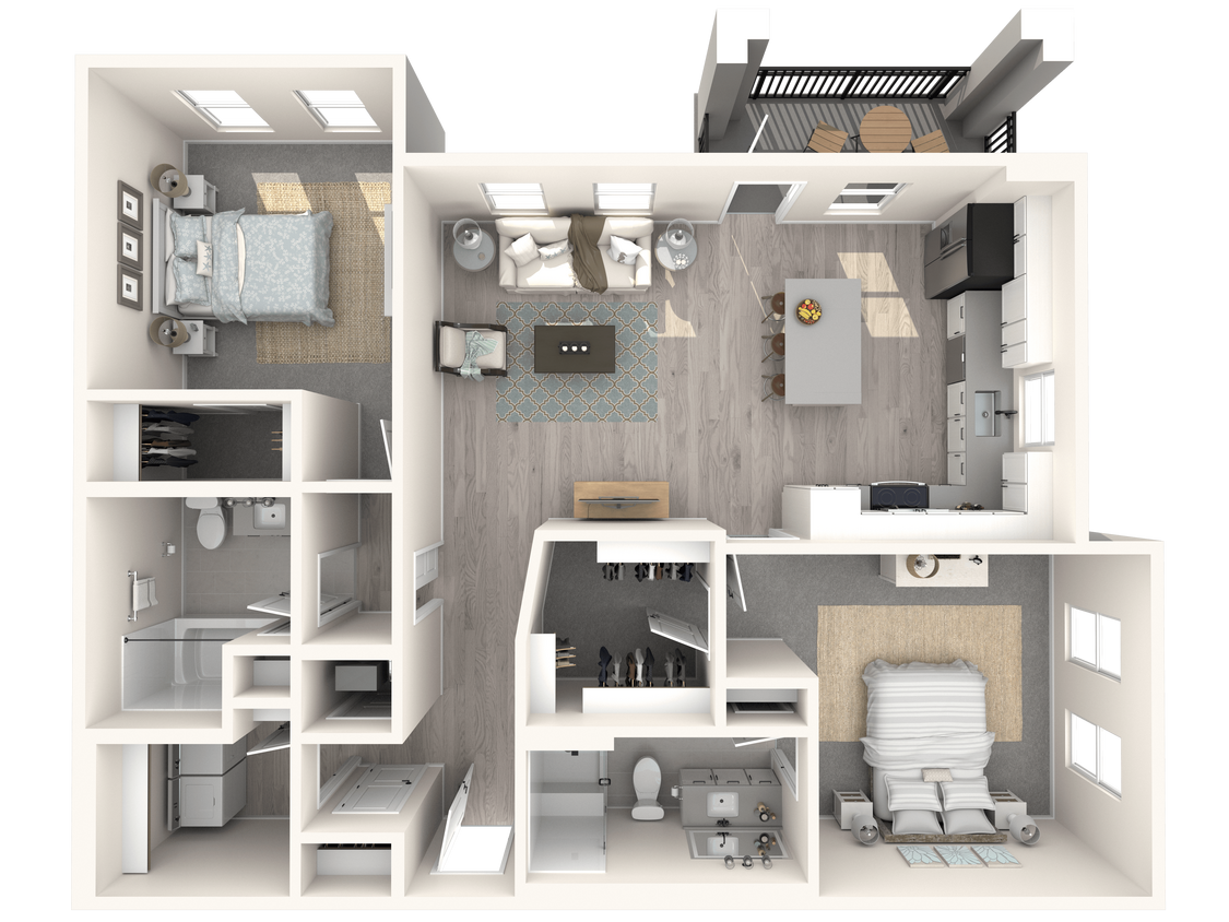 Floor Plan - 2 Bed/2 Bath-B3