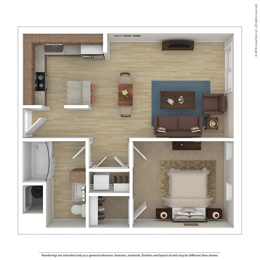 Floor Plan - Aria 1 Bedroom B3