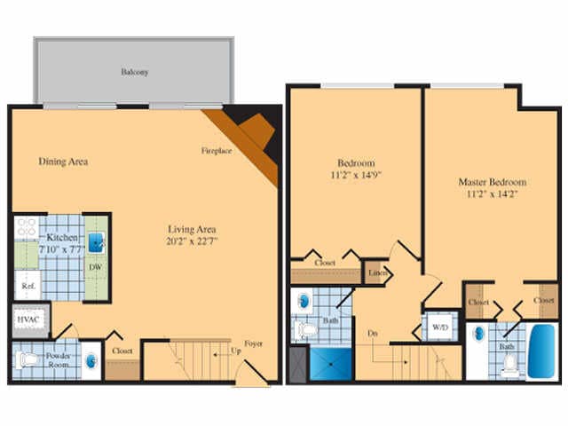 2BR 2.5 BA 1175 - B2F