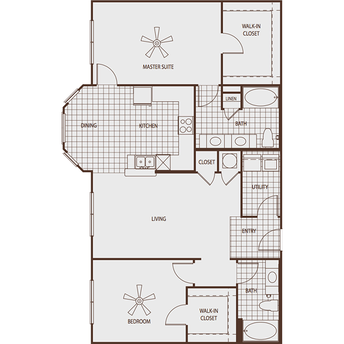Floor Plan - 2 Bed