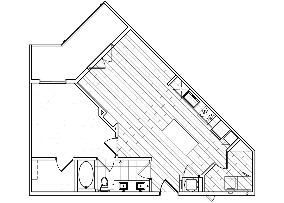 Floor Plan - 1x1 794 sqft