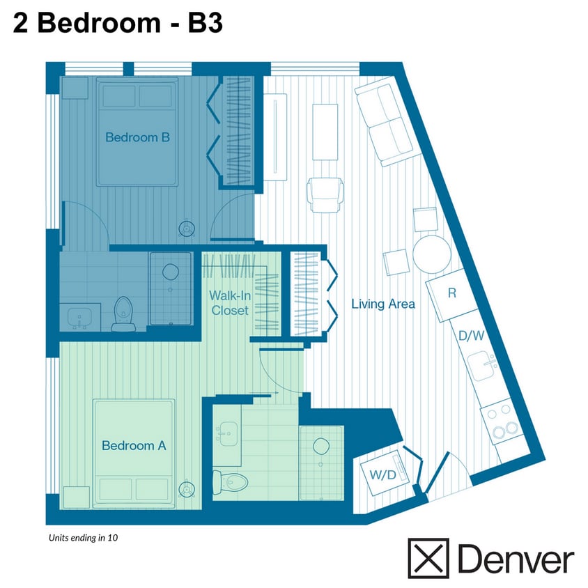 2 Bedroom - B3 Layout - 2 Bedroom - B3 Layout