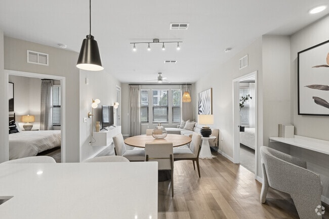B2 2BR, 2BA - 1,147SF - Living Room - Cirrus at Aqua