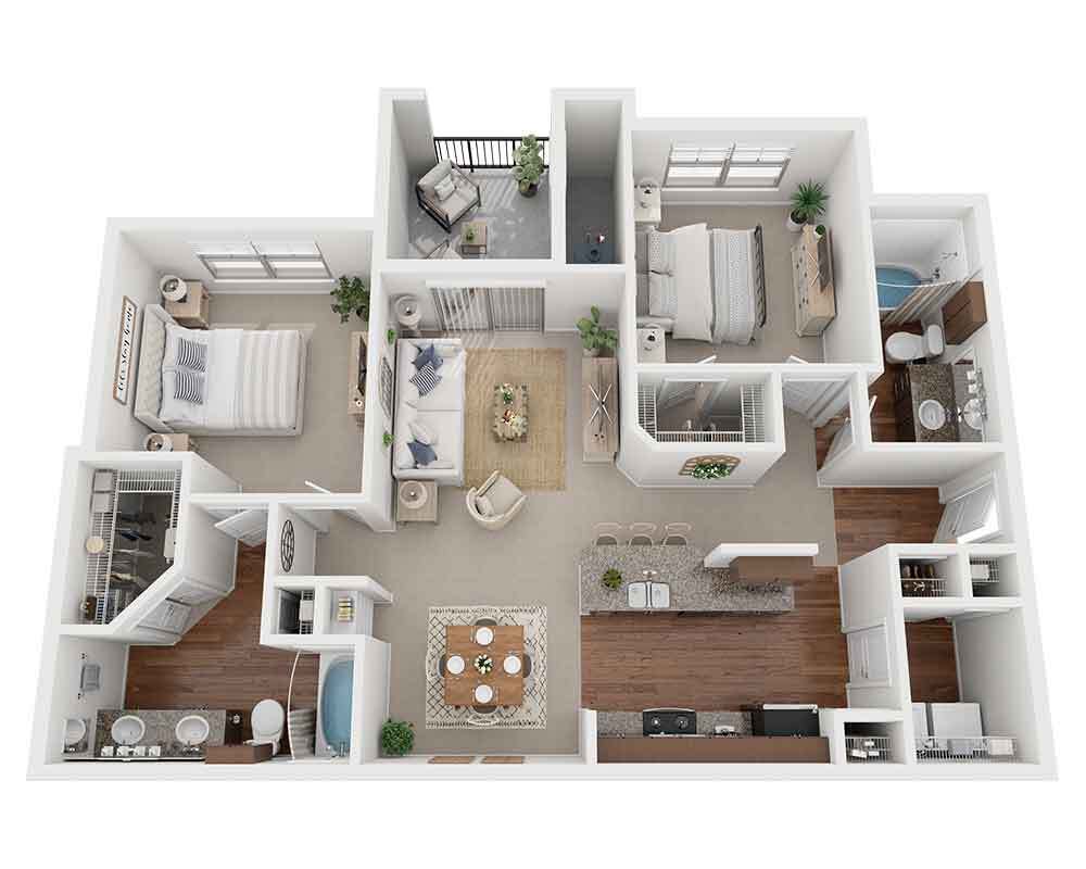 Floor Plan - Two Bedroom B2B