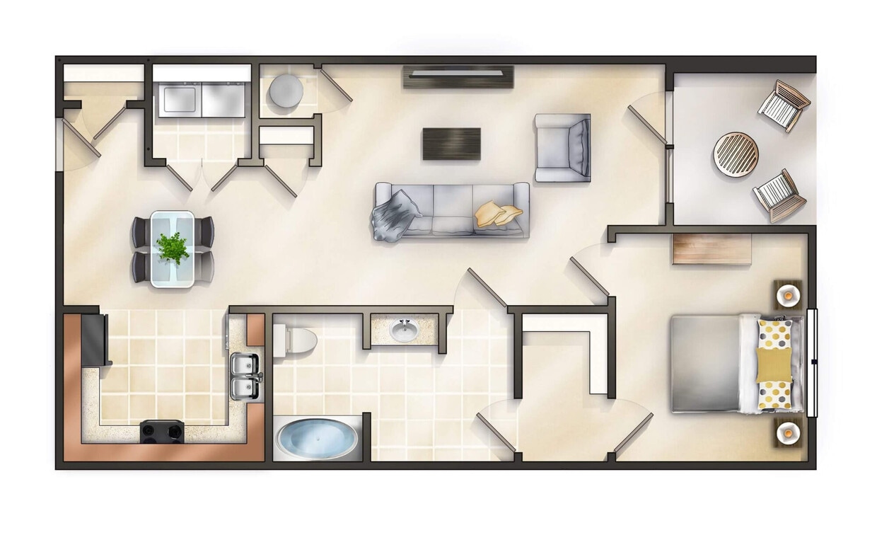 Floor Plan - The York w/Balcony