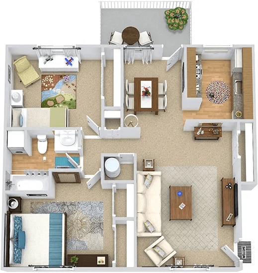 Floor Plan - Hampton with Yard Renovated 