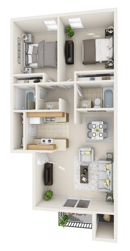 Avia 266 - Bernoulli - 2 Beds - 2 Baths - 820 Sq. ft. - Bernoulli