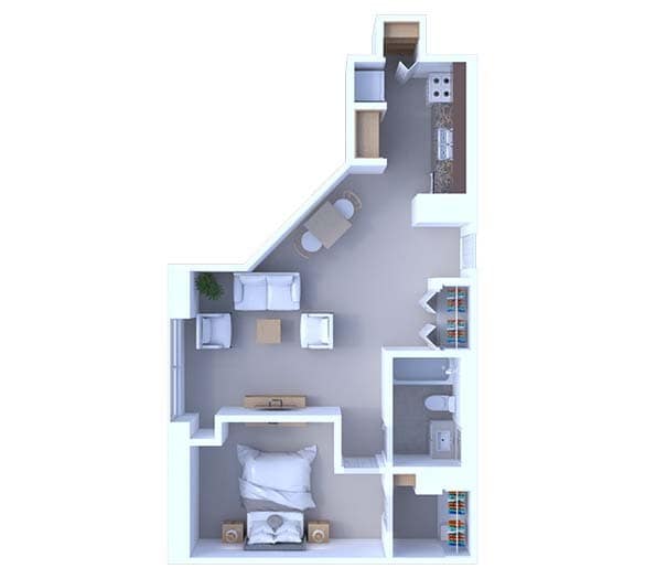 Floor Plan - 1 Bedroom Floor Plan A5