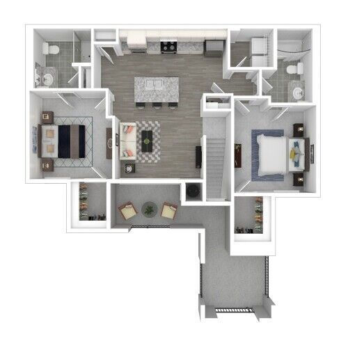 Floor Plan - 2x2C Skysuite w/sundeck