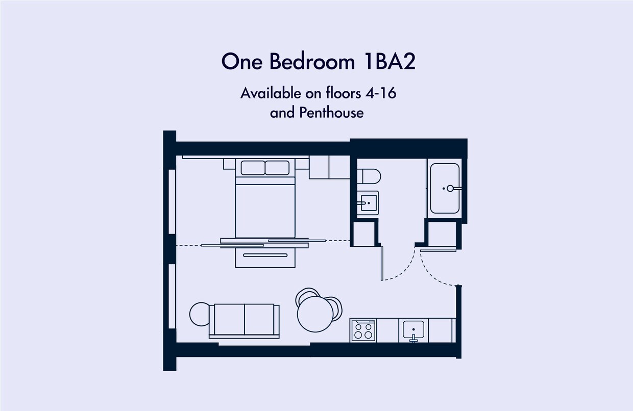 One bed (1BA2M) - One Bed (1BA2M)