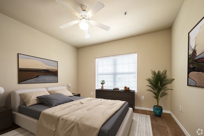 3BR, 2 BA Primary Bed - Lakeside Apartments