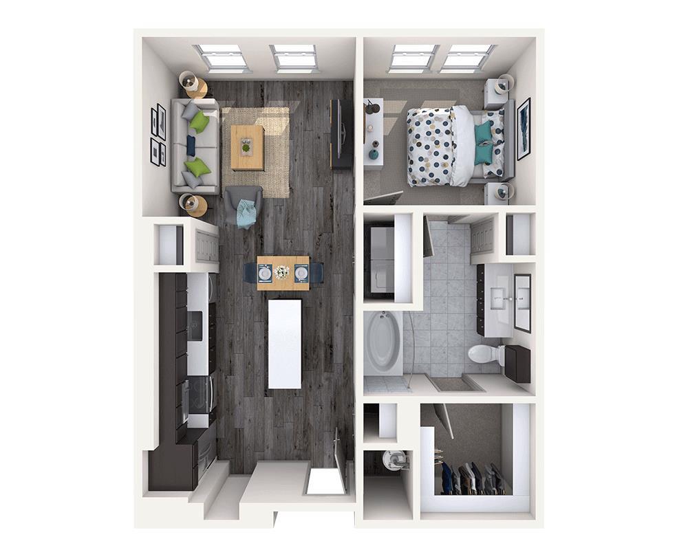 Floor Plan - One Bedroom A1E
